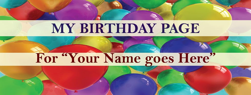 My Birthday Page Header